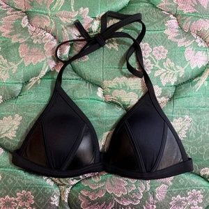 Victoria's Secret Black Push Up Swim Bikini Top Sz S